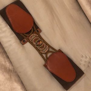 Vegan Leather Belt Cognac - Urban Outfitters